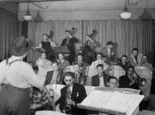 Portrait of Brick Fleagle, Dick Newman, Dick Romoff, Ralph Tressel, Gordon Heidrick, Herbie..., 1947 Creator: William Paul Gottlieb
