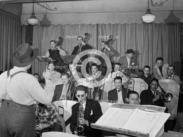 Portrait of Brick Fleagle, Dick Newman, Dick Romoff, Ralph Tressel, Gordon Heidrick, Herbie..., 1947 Creator: William Paul Gottlieb.