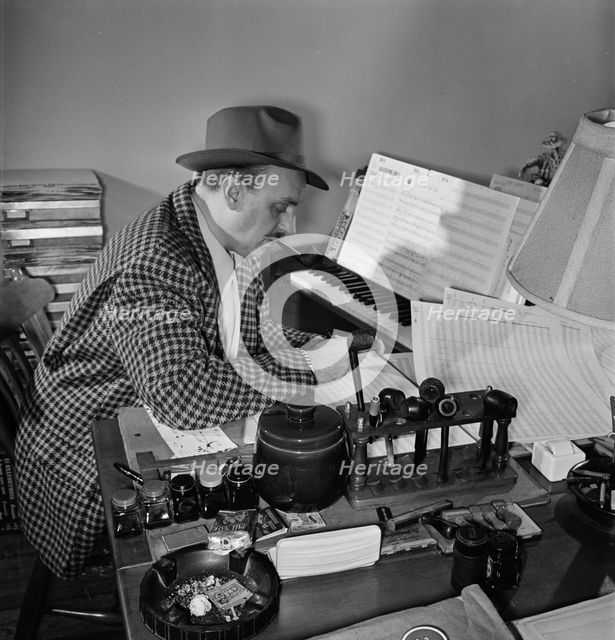 Portrait of Brick Fleagle, home of Brick Fleagle, New York, N.Y., 1946. Creator: William Paul Gottlieb.