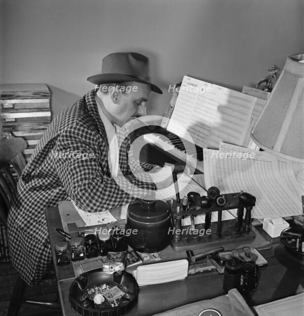 Portrait of Brick Fleagle, home of Brick Fleagle, New York, N.Y., 1946. Creator: William Paul Gottlieb.