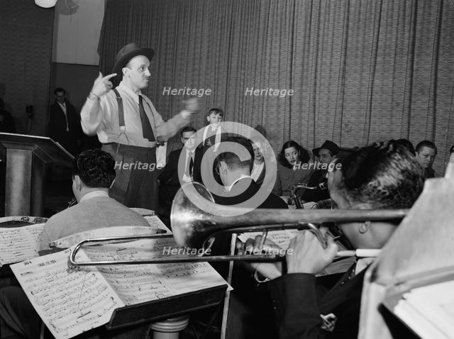 Portrait of Brick Fleagle, Sandy Williams, and Mrs. Brick Fleagle, Nola's, N.Y., ca. Feb. 1947. Creator: William Paul Gottlieb.
