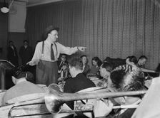 Portrait of Brick Fleagle, Sandy Williams, and Mrs. Brick Fleagle, Nola's, N.Y., ca. Feb. 1947. Creator: William Paul Gottlieb