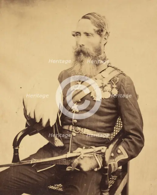 Portrait of Brigadier General Sir Charles Van Straubenzee, 1860. Creator: Felice Beato.