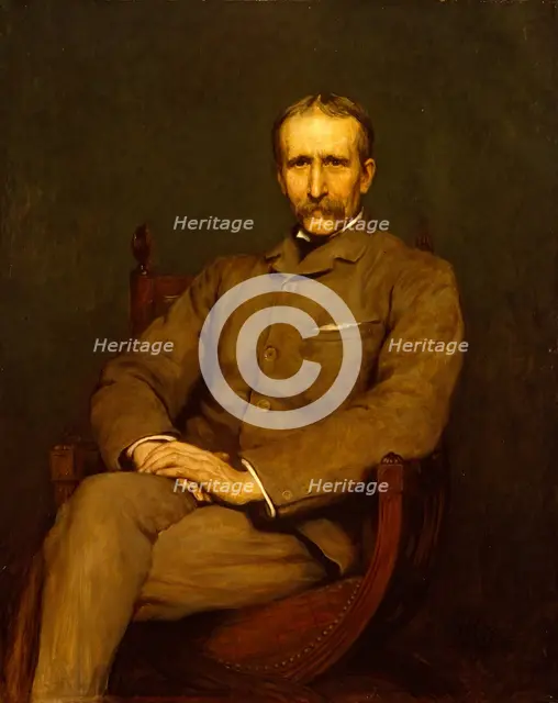 Portrait of Briton Rivière, R.A., 1887. Creator: Hubert von Herkomer.