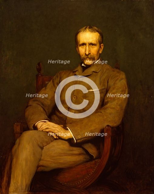 Portrait of Briton Rivière, R.A., 1887. Creator: Hubert von Herkomer.