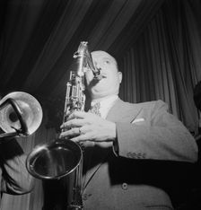 Portrait of Bud Freeman, Eddie Condon's, New York, N.Y., 1946. Creator: William Paul Gottlieb