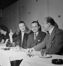Portrait of Bud Freeman, Eddie Condon's(?), New York, N.Y., 1946. Creator: William Paul Gottlieb