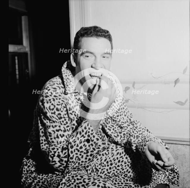 Portrait of Buddy Rich, Strand(?), New York, N.Y., ca. Aug. 1946. Creator: William Paul Gottlieb.