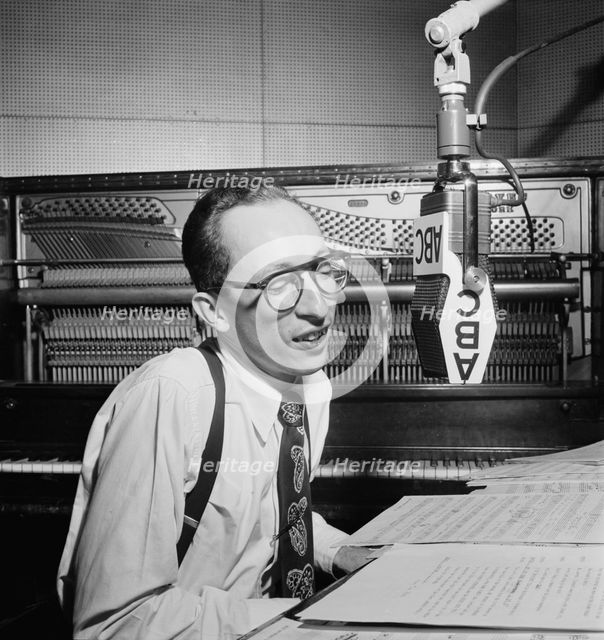 Portrait of Buddy Weed, ABC studio, New York, N.Y.(?), ca. May 1947. Creator: William Paul Gottlieb.