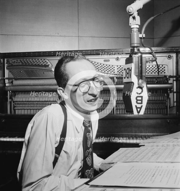 Portrait of Buddy Weed, ABC studio, New York, N.Y.(?), ca. May 1947. Creator: William Paul Gottlieb.