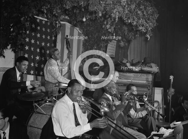 Portrait of Bunk Johnson, George Lewis, Alcide Pavageau, Kaiser Marshall..., N.Y., c. June 1946. Creator: William Paul Gottlieb.