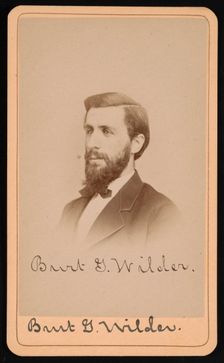 Portrait of Burt Green Wilder (1841-1925), Circa 1870s. Creator: Purdy & Frear