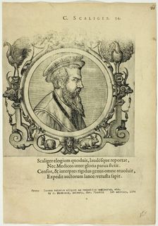 Portrait of C. Scaliger, published 1574. Creators: Unknown, Johannes Sambucus