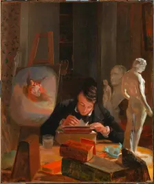 Portrait of Godfrey Frankenstein, ca. 1840. Creator: John Frankenstein