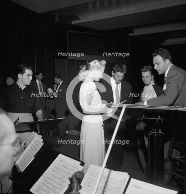 Portrait of Gordon MacRae, Jerry Wald, Mel Tormé, Jerry..., Saturday Teentimers Show, N.Y., 1947. Creator: William Paul Gottlieb.