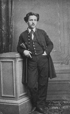 Portrait of Gabriel Fauré (1845-1924) in the student uniform of the Ecole Niedermeyer, 1864. Creator: Fotoatelier Reutlinger, Paris