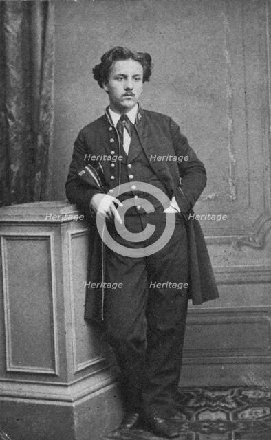 Portrait of Gabriel Fauré (1845-1924) in the student uniform of the Ecole Niedermeyer, 1864. Creator: Fotoatelier Reutlinger, Paris  .