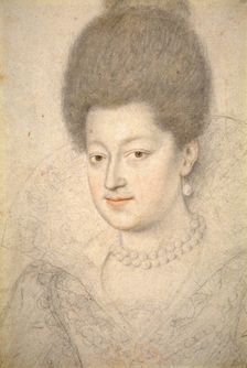 Portrait of Gabrielle d'Estrees. Creator: Daniel Dumonstier