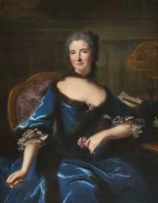 Portrait of Gabrielle Émilie Le Tonnelier de Breteuil, marquise du Châtelet (1706-1749), ca 1748. Creator: Loir, Marianne (1715-1769)