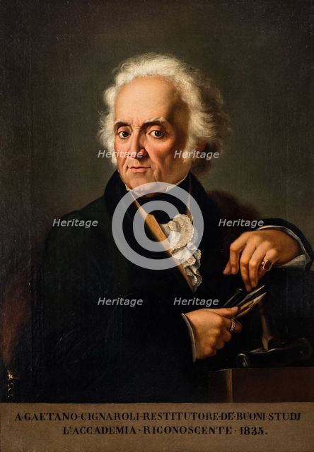 Portrait of Gaetano Cignaroli (1747-1826). Creator: Zusi, Carlo (1792-1868).