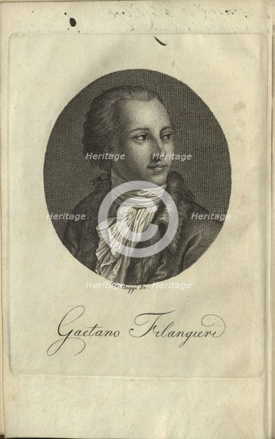 Portrait of Gaetano Filangieri (1752-1788), .