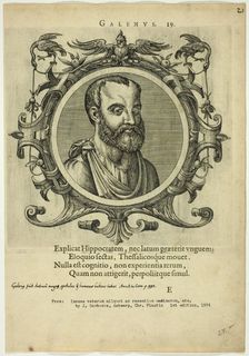 Portrait of Galenus, published 1574. Creators: Unknown, Johannes Sambucus
