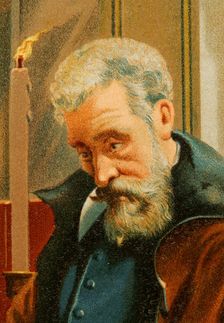 Portrait of Galileo Galilei, (1564-1642), Italian astronomer, mathematician and physicist, 1886. Creator: Unknown