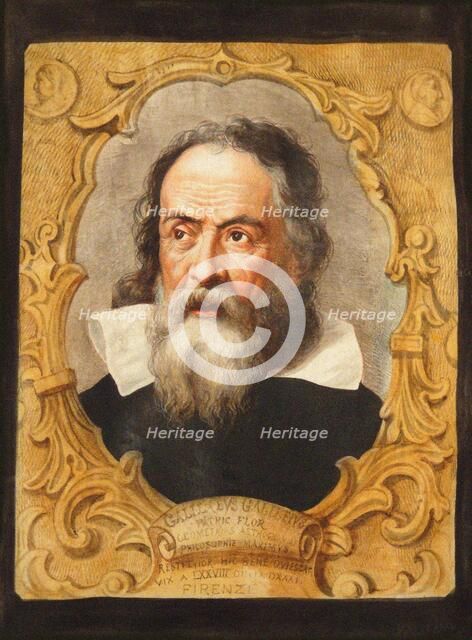 Portrait of Galileo Galilei. Creator: Anonymous.