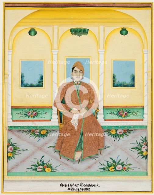 Portrait of Ganadhar Prasad, 1881. Creator: Unknown.