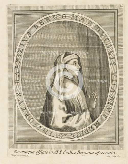 Portrait of Gasparinus de Bergamo, 1716-1717. Creator: Anonymous.