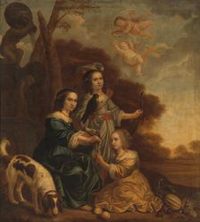 Portrait of Geertruyt, Margriet and Anna Delff, the Artist's Daughters (Portrait of three..., 1660. Creator: Jacob Willemsz. Delff the Younger