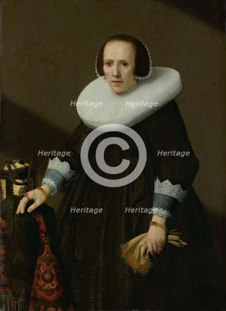 Portrait of Geertruyd Reael (1600-52), 1640. Creator: Huygh Pietersz. Voskuyl.