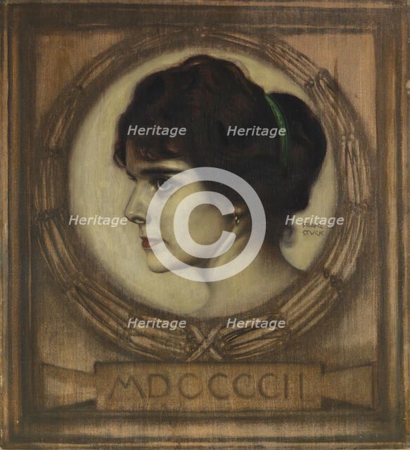 Portrait of Gemma Bierbaum, 1902. Creator: Stuck, Franz, Ritter von (1863-1928).