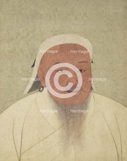 Portrait of Genghis Khan, 14th century. Creator: Chinese Master.