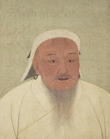 Portrait of Genghis Khan, 14th century. Creator: Chinese Master