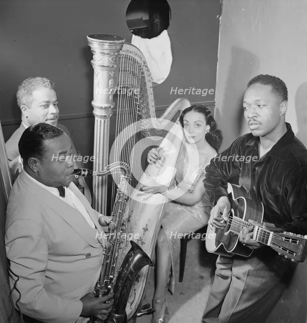 Portrait of Gene Sedric, Cliff Jackson, Olivette Miller, and Josh White, Café Society..., N.Y., 1947 Creator: William Paul Gottlieb.