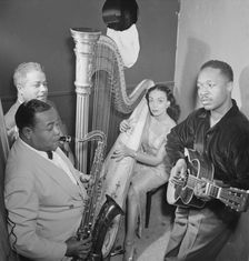 Portrait of Gene Sedric, Cliff Jackson, Olivette Miller, and Josh White, Café Society..., N.Y., 1947 Creator: William Paul Gottlieb