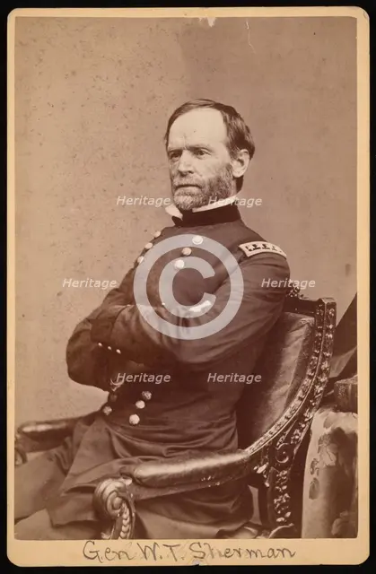 Portrait of General William Tecumseh Sherman (1820-1891), Before 1891. Creator: Unknown.