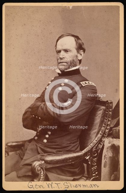 Portrait of General William Tecumseh Sherman (1820-1891), Before 1891. Creator: Unknown.