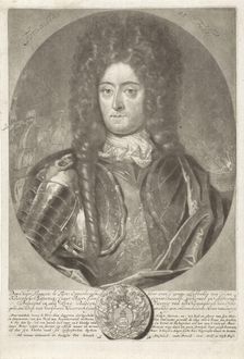 Portrait of general admiral François Lefort (1656-1699), 1698. Creator: Schenk, Peter (Petrus), the Elder (1660-1718)