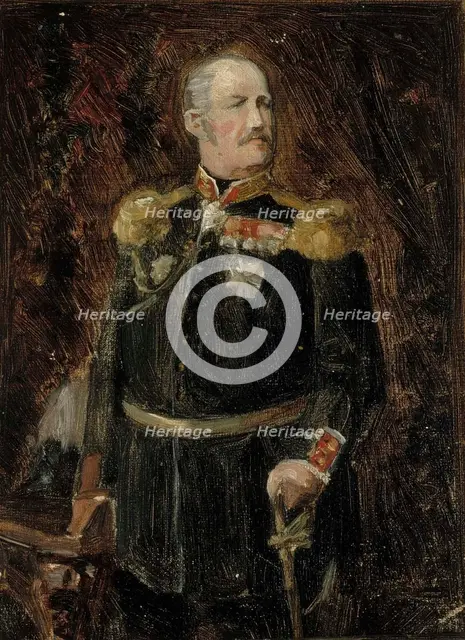 Portrait of General Adjutant, Count Adolf Aminoff, Sketch, 1875-1876. Creator: Albert Edelfelt.