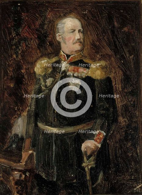 Portrait of General Adjutant, Count Adolf Aminoff, Sketch, 1875-1876. Creator: Albert Edelfelt.