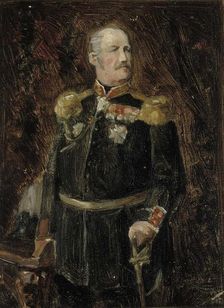 Portrait of General Adjutant, Count Adolf Aminoff, Sketch, 1875-1876. Creator: Albert Edelfelt