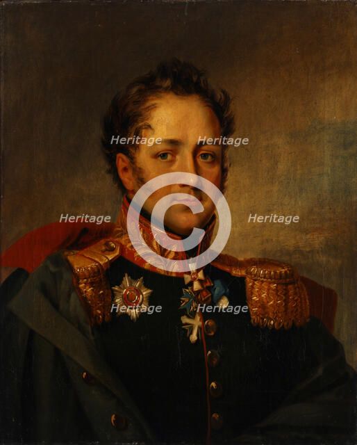Portrait of General Alexander Alexandrovich Pisarev (1780-1848), First quarter of 19th cen.. Artist: Anonymous  