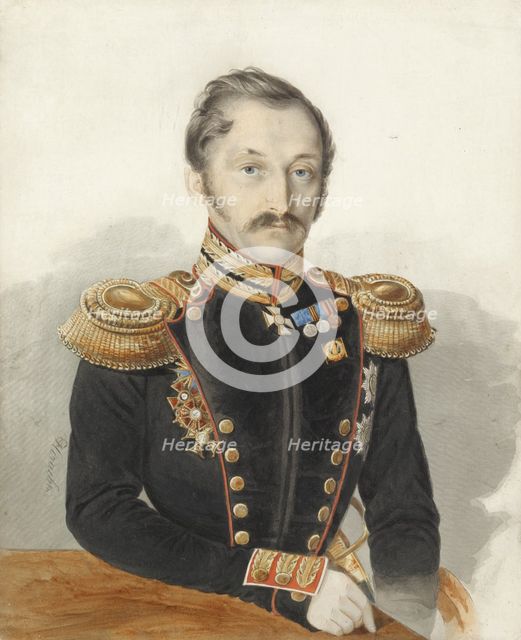 Portrait of General Alexander Danilovich Gerstenzweig (1818-1861). Artist: Nechayev, Ivan Alexeyevich (active 1835-1850)