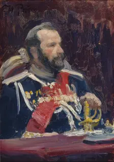 Portrait of General Alexei Nikolayevich Kuropatkin (1848-1925), c.1901-1902. Artist: Repin, Ilya Yefimovich (1844-1930)