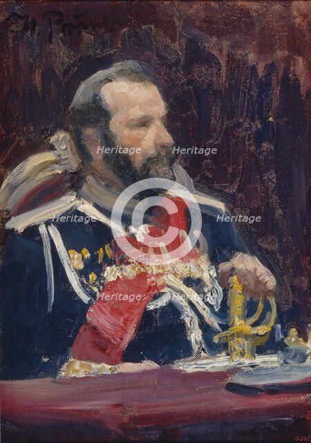 Portrait of General Alexei Nikolayevich Kuropatkin (1848-1925), c.1901-1902. Artist: Repin, Ilya Yefimovich (1844-1930)