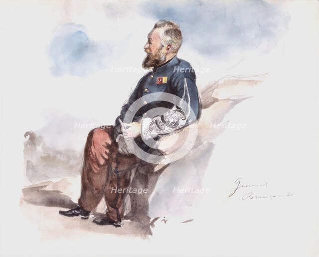 Portrait of General Augustin Henri Brincourt. (c1850s). Creator: Fritz von Dardel.