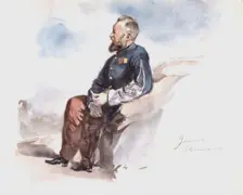 Portrait of General Augustin Henri Brincourt. (c1850s). Creator: Fritz von Dardel