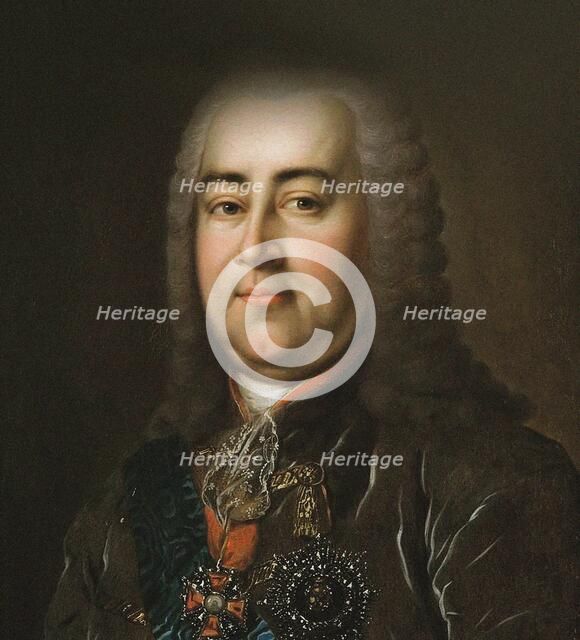 Portrait of General Count Alexander Ivanovich Rumyantsev (1680-1749), 18th century. Creator: Anonymous.